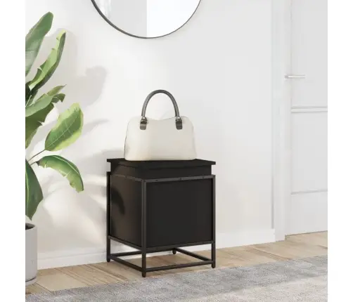 Daiktadėžė Su Dangčiu, Juoda, 40X40X51,5cm Apdirbta Mediena