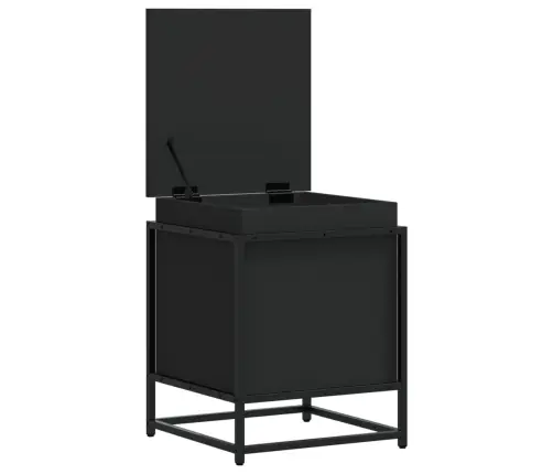 Daiktadėžė Su Dangčiu, Juoda, 40X40X51,5cm Apdirbta Mediena