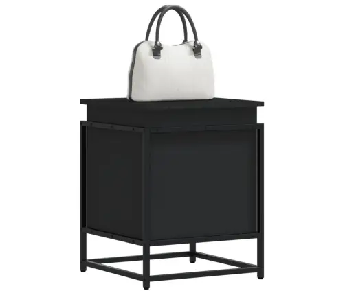 Daiktadėžė Su Dangčiu, Juoda, 40X40X51,5cm Apdirbta Mediena