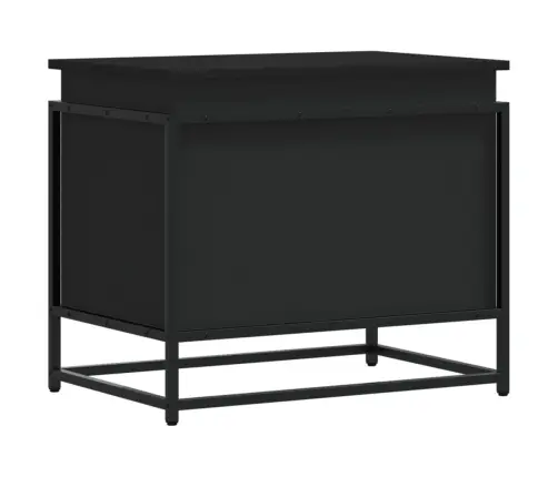 Daiktadėžė Su Dangčiu, Juoda, 60X40X51,5cm Apdirbta Mediena