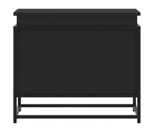 Daiktadėžė Su Dangčiu, Juoda, 60X40X51,5cm Apdirbta Mediena
