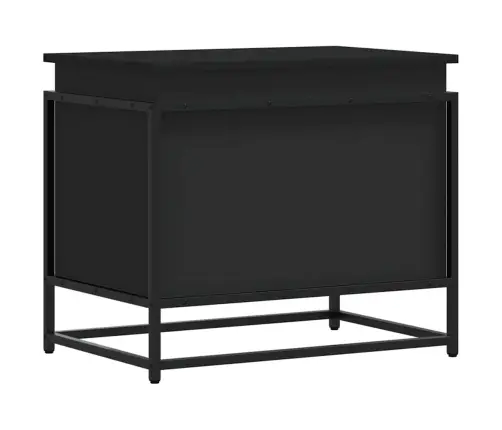 Daiktadėžė Su Dangčiu, Juoda, 60X40X51,5cm Apdirbta Mediena
