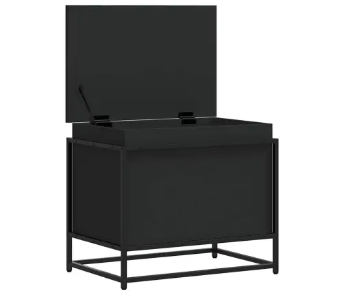 Daiktadėžė Su Dangčiu, Juoda, 60X40X51,5cm Apdirbta Mediena