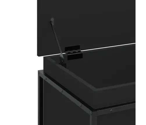 Daiktadėžė Su Dangčiu, Juoda, 60X40X51,5cm Apdirbta Mediena