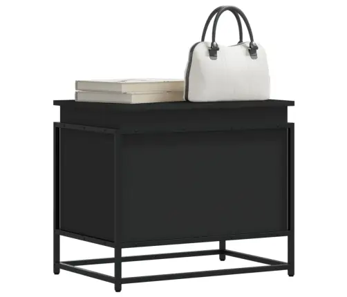 Daiktadėžė Su Dangčiu, Juoda, 60X40X51,5cm Apdirbta Mediena