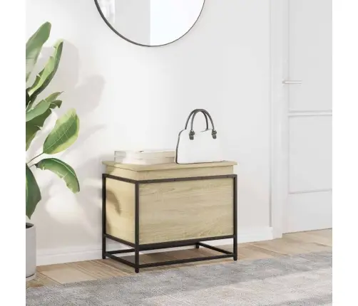 Daiktadėžė Su Dangčiu, Ąžuolo, 60X40X51,5cm Apdirbta Mediena