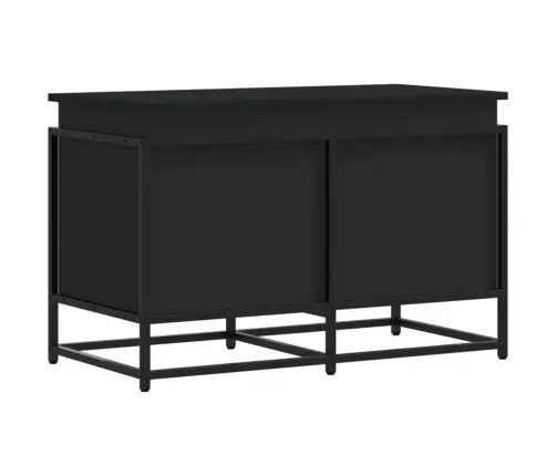Daiktadėžė Su Dangčiu, Juoda, 80X40X51,5cm Apdirbta Mediena
