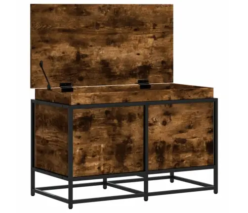 Daiktadėžė Su Dangčiu, Dūminė, 80X40X51,5cm Apdirbta Mediena