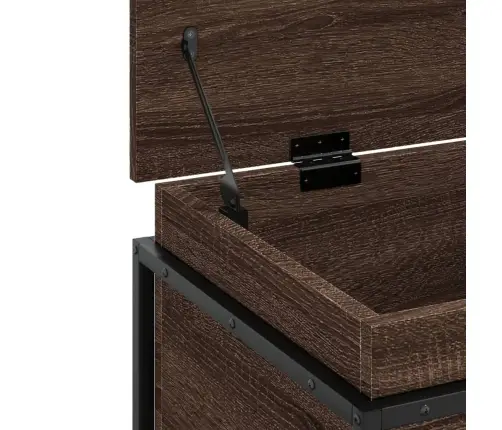 Kaanega Hoiukast, Pruun Tamm, 80X40X51,5 cm Tehispuit