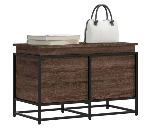 Kaanega Hoiukast, Pruun Tamm, 80X40X51,5 cm Tehispuit