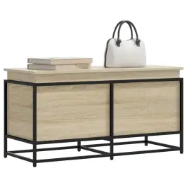 Uzglabāšanas Kaste Ar Vāku, 100X40X51,5 Cm, Inženierijas Koks Vidaxl