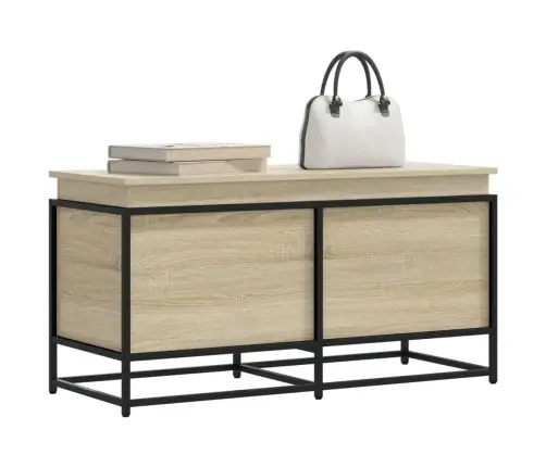 Uzglabāšanas Kaste Ar Vāku, 100X40X51,5 Cm, Inženierijas Koks Vidaxl