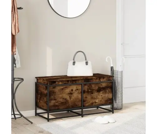 Uzglabāšanas Kaste Ar Vāku, 100X40X51,5 Cm, Inženierijas Koks Vidaxl