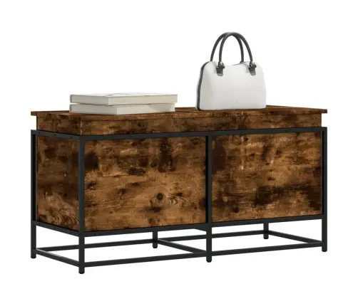 Uzglabāšanas Kaste Ar Vāku, 100X40X51,5 Cm, Inženierijas Koks Vidaxl