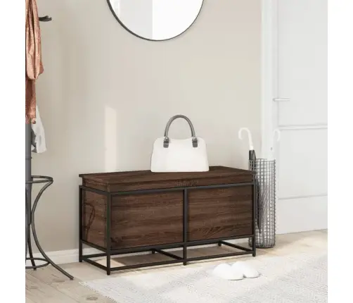 Uzglabāšanas Kaste Ar Vāku, 100X40X51,5 Cm, Inženierijas Koks Vidaxl