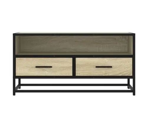 Tv Skapītis, Ozola, 80X34,5X40 Cm, Inženierijas Koks, Metāls Vidaxl