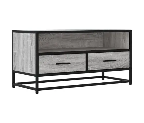 Tv Skapītis Pelēka Koka 80X34,5X40 Cm Inženierijas Koks Metāls Vidaxl Tv Skapītis Pelēka Koka 80X34,5X40 Cm Inženierijas Koks Metāls Vidaxl