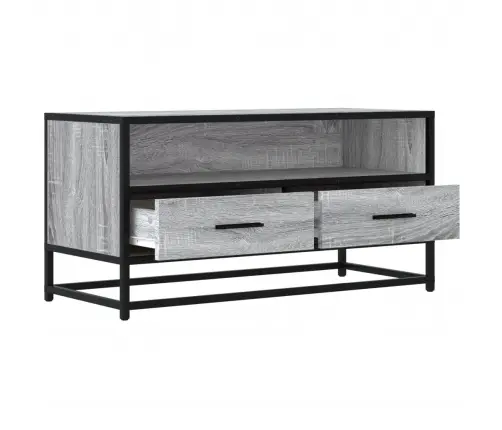 Tv Skapītis Pelēka Koka 80X34,5X40 Cm Inženierijas Koks Metāls Vidaxl Tv Skapītis Pelēka Koka 80X34,5X40 Cm Inženierijas Koks Metāls Vidaxl