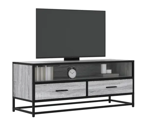 Tv Skapītis 100X34,5X40 Cm Inženierijas Koks Metāls Vidaxl