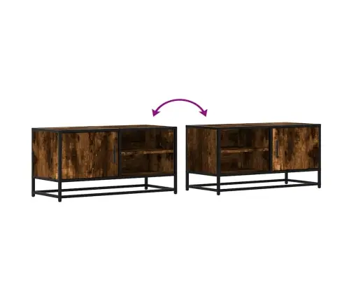 Tv Skapītis, Ozola, 80X34,5X40 Cm, Inženierijas Koks, Metāls Vidaxl