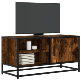 Tv Skapītis, Ozola, 80X34,5X40 Cm, Inženierijas Koks, Metāls Vidaxl