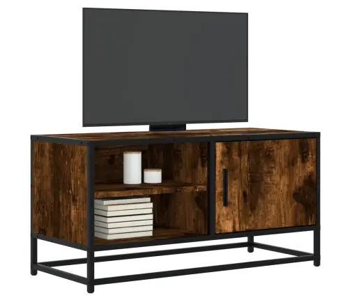 Tv Skapītis, Ozola, 80X34,5X40 Cm, Inženierijas Koks, Metāls Vidaxl