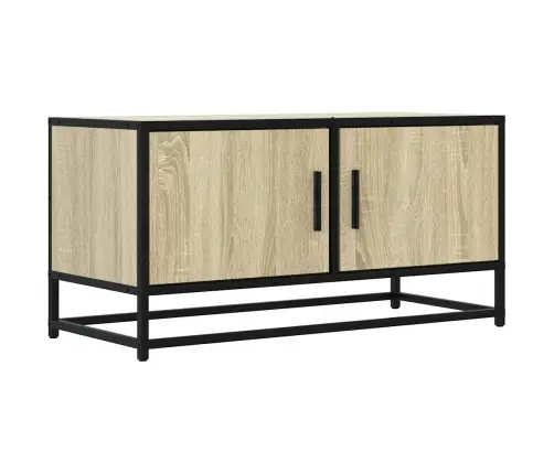 Tv Skapītis, Ozola, 80X34,5X40 Cm, Inženierijas Koks, Metāls Vidaxl