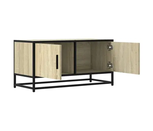 Tv Skapītis, Ozola, 80X34,5X40 Cm, Inženierijas Koks, Metāls Vidaxl