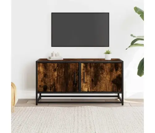 Tv Skapītis, Ozola, 80X34,5X40 Cm, Inženierijas Koks, Metāls Vidaxl