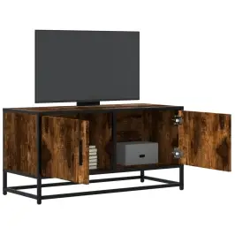 Tv Skapītis, Ozola, 80X34,5X40 Cm, Inženierijas Koks, Metāls Vidaxl