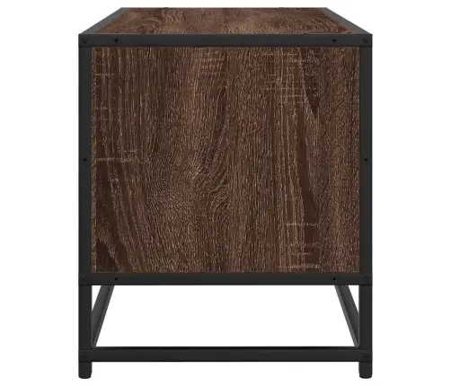 Tv Skapītis Brūna Ozola 80X34,5X40 Cm Inženierijas Koks, Metāls Vidaxl