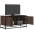 Tv Skapītis Brūna Ozola 80X34,5X40 Cm Inženierijas Koks, Metāls Vidaxl