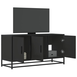 Tv Skapītis, Melns, 100X35X50 Cm, Inženierijas Koks Metāls Vidaxl