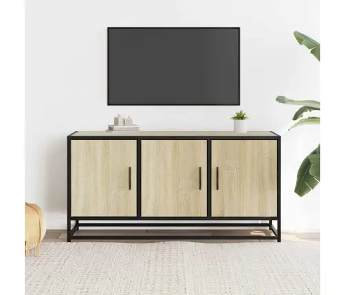 Tv Skapītis, Ozola, 100X35X50 Cm, Inženierijas Koks, Metāls Vidaxl