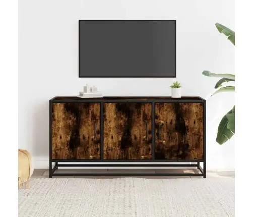 Tv Skapītis Ozola Krāsa 100X35X50 Cm Inženierijas Koks Metāls Vidaxl