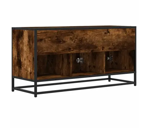 Tv Skapītis Ozola Krāsa 100X35X50 Cm Inženierijas Koks Metāls Vidaxl