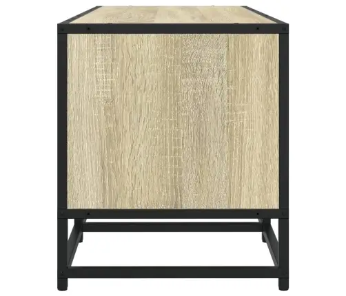 Televizoriaus Spintelė, Ąžuolo, 100X35X41cm Mediena Ir Metalas Televizoriaus Spintelė, Ąžuolo, 100X35X41cm Mediena Ir Metalas