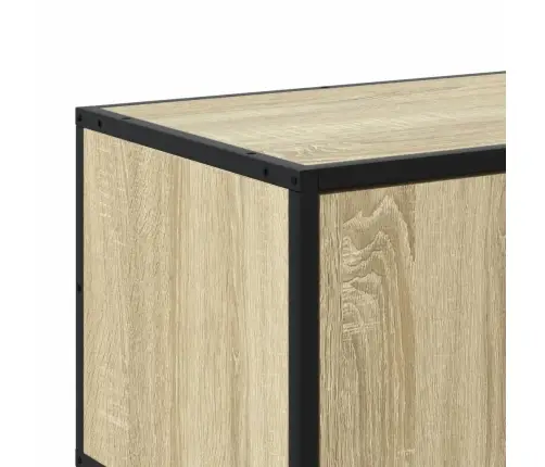 Televizoriaus Spintelė, Ąžuolo, 100X35X41cm Mediena Ir Metalas Televizoriaus Spintelė, Ąžuolo, 100X35X41cm Mediena Ir Metalas