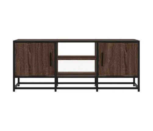 Tv Skapītis Brūna Ozola 100X35X41 Cm Inženierijas Koks Metāls Vidaxl