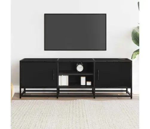 Tv Skapis Melns 120X35X41 Cm Engineered Wood And Metal Vidaxl