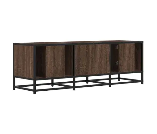 Tv Skapītis Brūna Ozolkoka 120X35X41Cm Inženierijas Koks Metāls Vidaxl