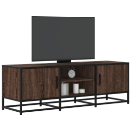 Tv Skapītis Brūna Ozolkoka 120X35X41Cm Inženierijas Koks Metāls Vidaxl
