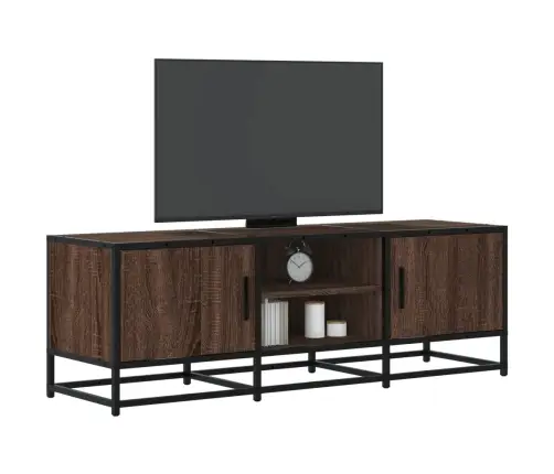 Tv Skapītis Brūna Ozolkoka 120X35X41Cm Inženierijas Koks Metāls Vidaxl