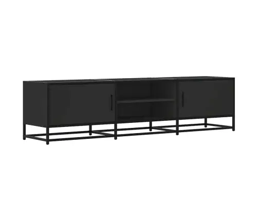 Tv Skapītis Melns 160X35X41 Cm Inženierijas Koks Metāls Vidaxl