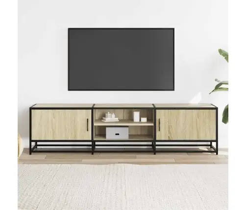Tv Skapītis Ozola Krāsa,160X35X41 Cm Inženierijas Koks Metāls Vidaxl