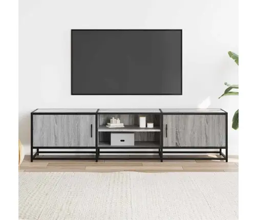 Tv Skapītis Pelēcīga Ozola 160X35X41Cm Inženierijas Koks Metāls Vidaxl