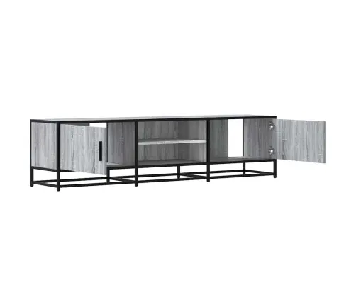 Tv Skapītis Pelēcīga Ozola 160X35X41Cm Inženierijas Koks Metāls Vidaxl