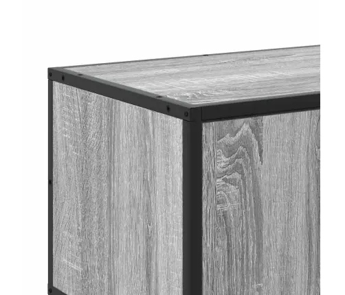 Tv Skapītis Pelēcīga Ozola 160X35X41Cm Inženierijas Koks Metāls Vidaxl