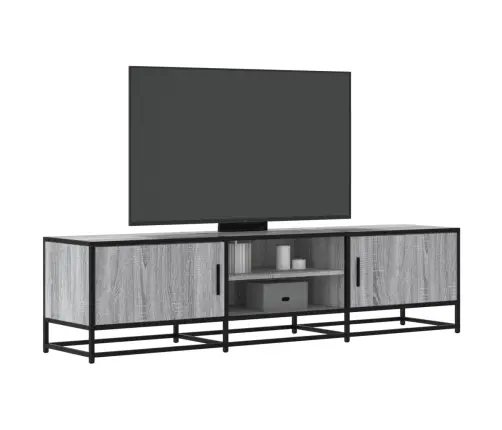 Tv Skapītis Pelēcīga Ozola 160X35X41Cm Inženierijas Koks Metāls Vidaxl