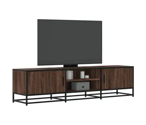 Tv Skapītis Brūna Ozolkoka 160X35X41Cm Inženierijas Koks Metāls Vidaxl